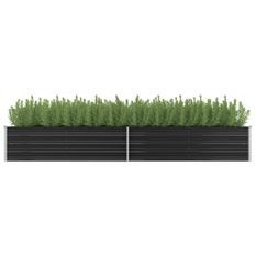 Jardinière Anthracite 320x80x45 cm Acier galvanisé