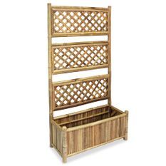 Jardinière avec treillis Bambou 70 cm