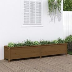 Lit surélevé de jardin brun miel 199,5x40x39 cm bois pin massif