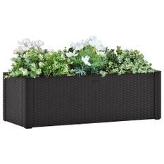 Jardinière système arrosage Anthracite 100x43x33 cm