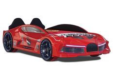 Lit voiture de sport rouge Luxury 90x190 cm