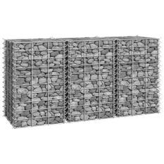 Jardinières en gabions 3 pcs 30x30x50 cm Fer