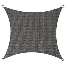 Livin'outdoor Tissu d'ombrage Iseo PEHD carré 3,6x3,6 m Gris