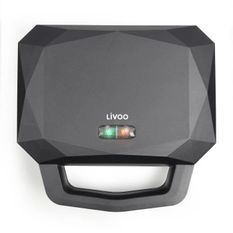 LIVOO - Appareil a gaufres et croques - DOP232 - Surface de cuisson : 12,5 x 23 cm - Profondeur des plaques : 1,5 cm