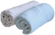Lot 1 alèse 1 drap housse bébé 60 x 120 cm bleu clair Doux nid