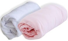 Lot 1 alèse 1 drap housse bébé 60 x 120 cm rose birdy Doux nid