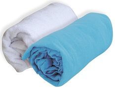 Lot 1 alèse 1 drap housse bébé 60 x 120 cm turquoise Doux nid