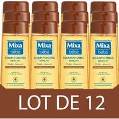 [Lot de 12] Shampoing Mixa Bébé Cheveux secs Démélant Karité pur et huile de jojoba 250ml