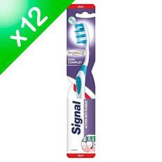 LOT DE 12, Signal Brosse a dents Integral 8 Soin Complet, 100% recyclable, Dure 42mm