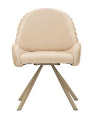 Lot de 2 chaises crème au design contemporain Elio