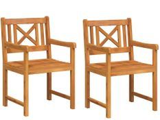 Lot de 2 chaises de jardin en bois d’acacia GARY