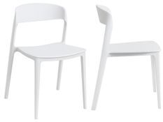 Lot de 2 chaises empilables NOZY – Polypropylène