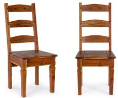 Lot de 2 chaises en bois d'acacia KASTELA