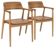 Lot de 2 chaises en bois de Teck Suza – Qualité et raffinement