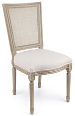 Lot de 2 chaises Lalia - Bois de Frêne naturel et tissu beige pour un style chic