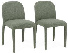 Lot de 2 chaises modernes KANTA – Tissu bouclé