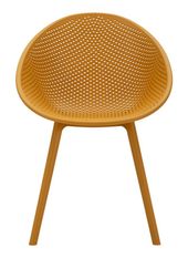 Lot de 2 chaises moutarde tressées intérieur extérieur Ibiza