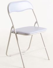 Lot de 2 chaises pliantes blanche TALY