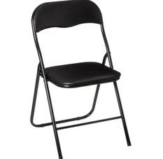 Lot de 2 chaises pliantes noir TALY