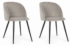 Lot de 2 chaises QUEEN – Velours ultra doux & confort premium