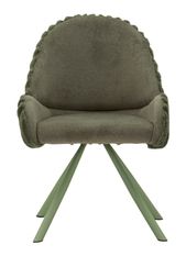 Lot de 2 chaises vertes enveloppantes pour salle à manger Elio