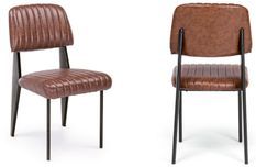 Lot de 2 chaises vintage KAZY – Esprit années 50, confort premium & simili cuir