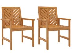 Lot de 2 fauteuils de jardin en bois d’acacia KOKY