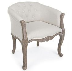 Lot de 2 fauteuils DIVA – Pieds en bois d'Hévéa naturel et assise en tissu