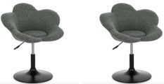 Lot de 2 fauteuils réglables design FLEURS – Elégance florale et confort ajustable