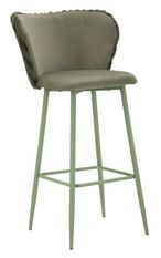 Lot de 2 tabourets de bar vert sauge design contemporain Jude