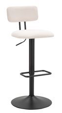 Lot de 2 tabourets réglables blancs lumineux - Hauteur d'assise 61 cm