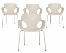 Lot de 4 chaises avec accoudoirs LENNOX – Intérieur/extérieur