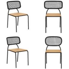 Lot de 4 chaises NASHVILLE – Intérieur et extérieur