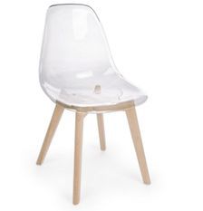 Lot de 4 chaises transparentes Edona en polycarbonate - Design épuré