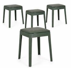 Lot de 4 tabourets d’appoint empilables SCOOBY - Hauteur d'assise 49 cm