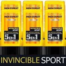 [Lot de 6] L'OREAL PARIS MEN EXPERT Invincible Sport Gel douche Revitalisant Homme - 300 ml