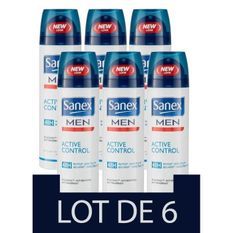 [Lot de 6] SANEX Déodorants Homme Spray Active Control - 200 ml