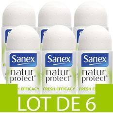 [Lot de 6] SANEX Déodorants naturel Natur Protect Fresh efficacité 48h Bambou bille - 50 ml