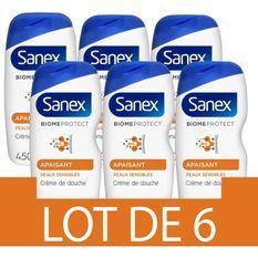 [Lot de 6] SANEX Gels douches Apaisant - 450 ml