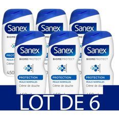 [Lot de 6] SANEX Gels douches Biome Protect Dermo Protection - 450 ml