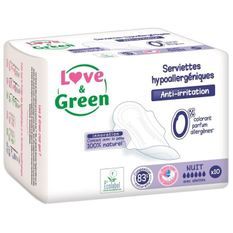 Love & Green Serviettes incontinence nuit x12