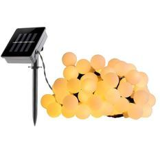 LUMI JARDIN Guirlande lumineuse a boule solaire Billy Solar - Lumiere blanc - 60 boules - 700 cm