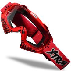 Lunette cross rouge taile unique Compétition