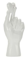 Main décorative minimaliste aux doigts croisés 9 x 5,8 x 22,1 cm