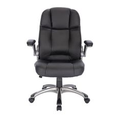 MANAGER Chaise de bureau ajustable - Simili Noir - L 67 x P 69 x H 104/114 cm
