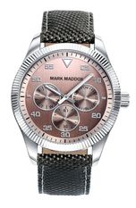 Mark Maddox Casual Hc2006-45 - Multifunction - Case: Stainless Steel And Solid Metal - Strap: Nylon - Water Resistant: 30 Meters