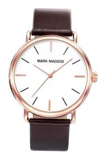 Mark Maddox Casual Hc3010-47 - Case: Stainless Steel And Solid Metal - 42.5 Mm - Leather/cuoio Strap - Water Resistant: 30 Meters