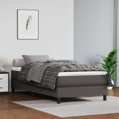 Matelas de lit à ressorts ensachés gris 120x190x20 cm