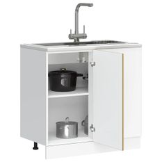 Meuble bas du lavabo chêne artisanal bois d'ingénierie
