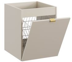 Meuble d'appoint suspendu DALIA 40 cm Cachemire avec panier à linge intégré